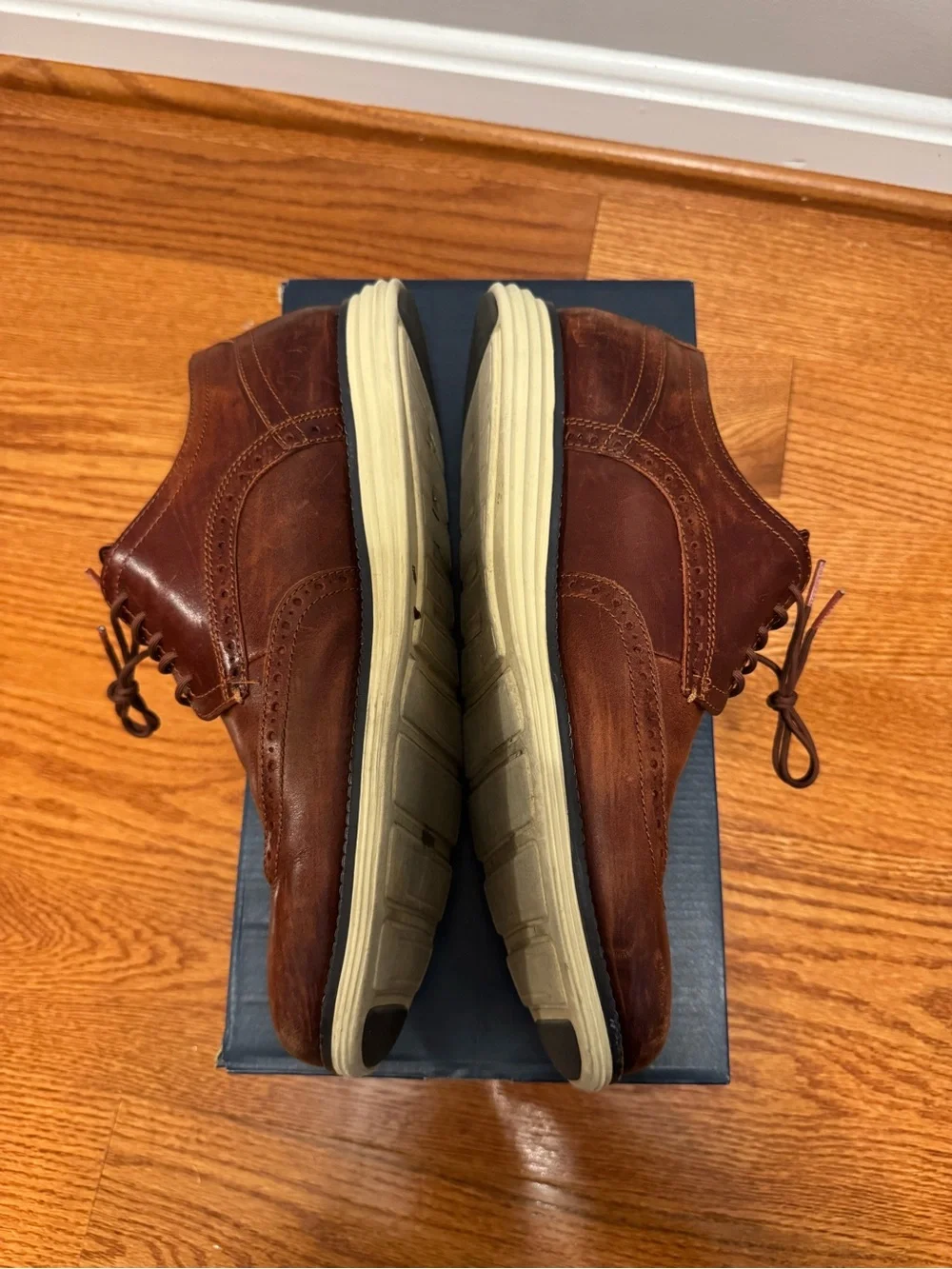 Cole Haan Men's Brown Leather Wingtip Oxfords